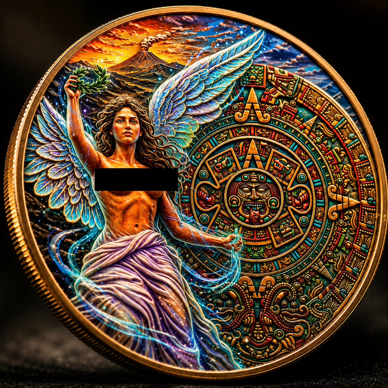 KILO! 2026 Angel of Independence 120mm Jumbo Kilo .999 Colorized Copper Medallion