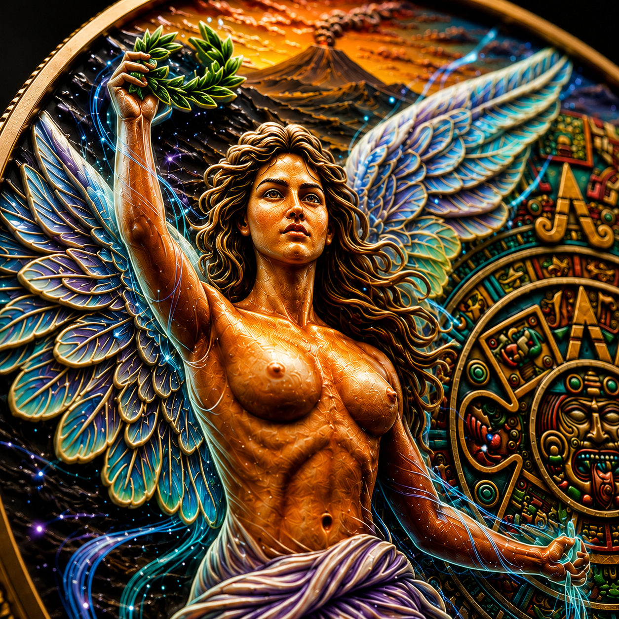 KILO! 2026 Angel of Independence 120mm Jumbo Kilo .999 Colorized Copper Medallion