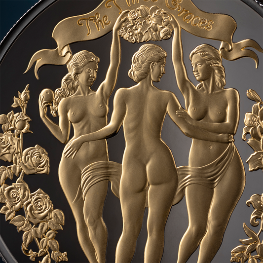 In Stock! 2025 Cameroon Three Graces Enigma Edition 1 oz Silver Coin (01/30)