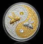2026 Harmony Bee 5oz .999 Copper with Silver & Gold Gilding Plus Crystals!