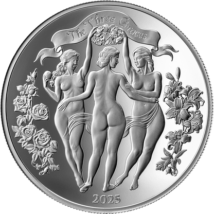 In Stock! 2025 Cameroon Three Graces BU Edition 1 oz Silver Coin