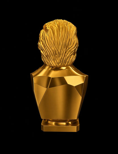 GOLD COLOR DONALD TRUMP 1 oz COIN HOLDER STATUE!
