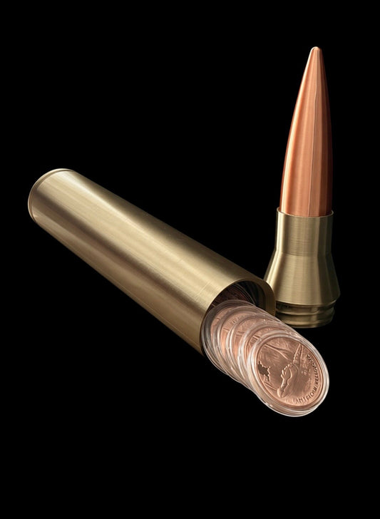 BIG BERTHA .50 cal holds up to 36 coins in capsules!