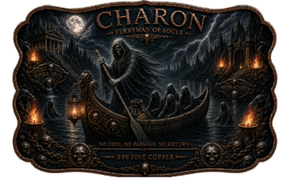 100 Gram Charon - Ferryman of Souls Colorized Copper in Display Box