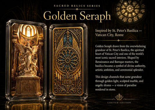 2026 Golden Seraph 10oz Avdp Colorized .999 Copper Bar