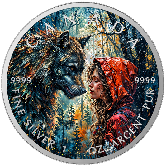 In Stock! 2025 Canada Maple Colorized Little Red .999 Silver