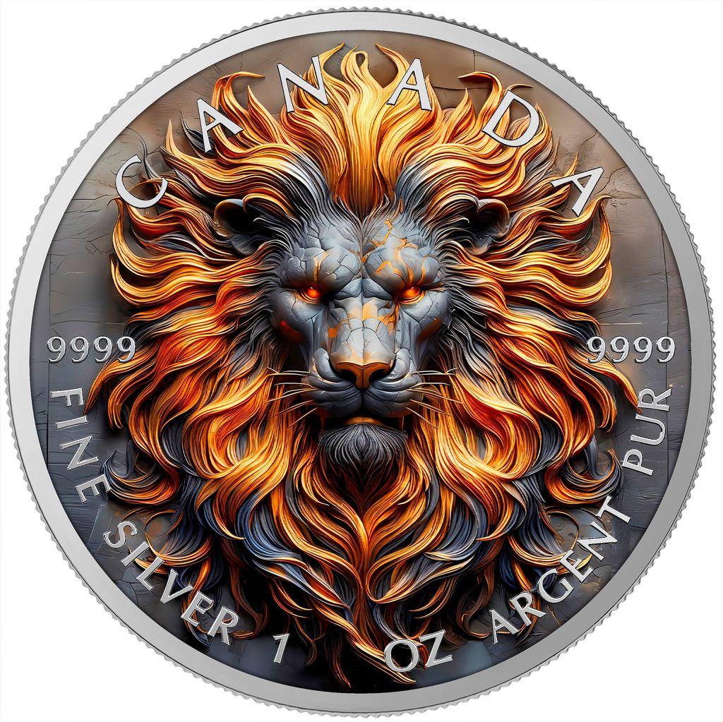 In Stock! 2025 Canada Maple Stone Zodiac Leo Edition 1 oz Silver Coin (100 Mintage)