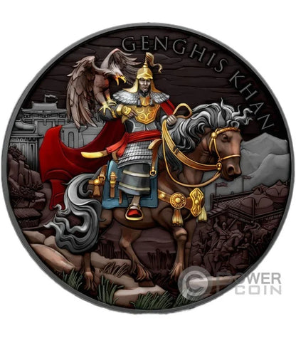 In Stock! GENGHIS KHAN Legendary Warriors 1 Oz Silver Medal 2023
