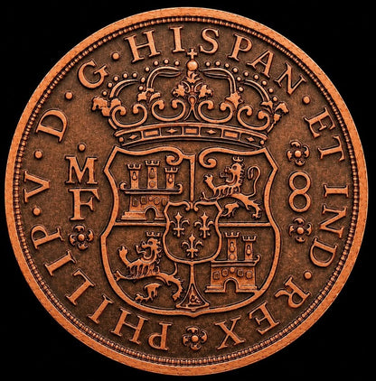 Intaglio Mint 1733 Pirate's Pillar Dollar 1 oz Copper Colorized Medal (7/13)