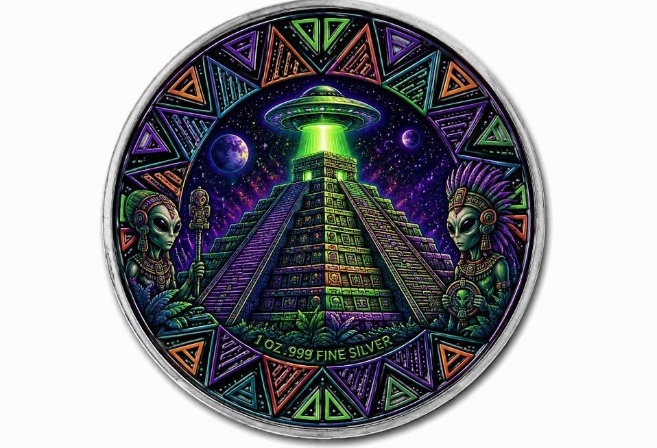 Estimate: Keepers of Quetzalcoatl 1 oz Silver Colorized Medal in Capsule w/COA (499 Mintage) (7/13)