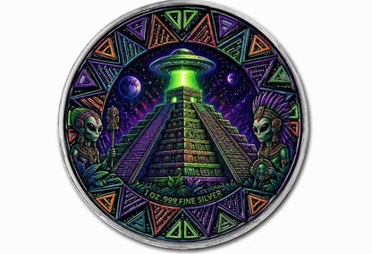 Estimate: Keepers of Quetzalcoatl 1 oz Silver Colorized Medal in Capsule w/COA (499 Mintage) (7/13)
