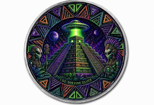 Estimate: Keepers of Quetzalcoatl 1 oz Silver Colorized Medal in Capsule w/COA (499 Mintage) (7/13)