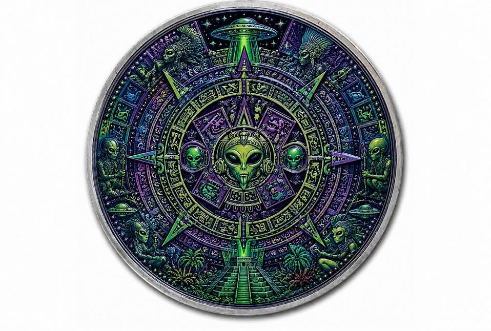 Estimate: Keepers of Quetzalcoatl 1 oz Silver Colorized Medal in Capsule w/COA (499 Mintage) (7/13)