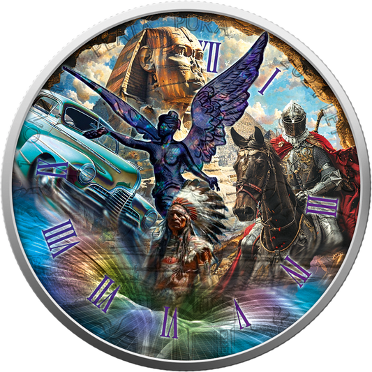 In Stock! 2024 Mexico Libertad Time Travel II Past Edition 1 oz Silver Coin (500 Mintage)