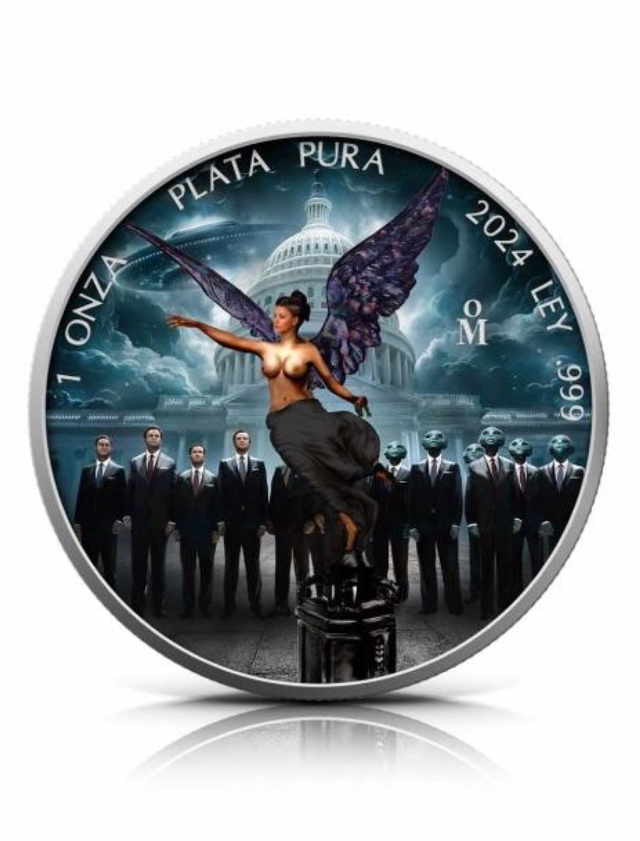 In Stock! 2024 Mexico Libertad - Black Holo Series #3 Last Release - Dark Secrets Libertad 1 oz Silver (299 mintage)