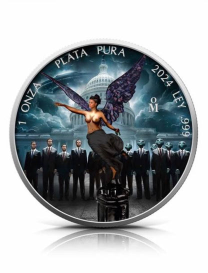 In Stock! 2024 Mexico Libertad - Black Holo Series #3 Last Release - Dark Secrets Libertad 1 oz Silver (299 mintage)