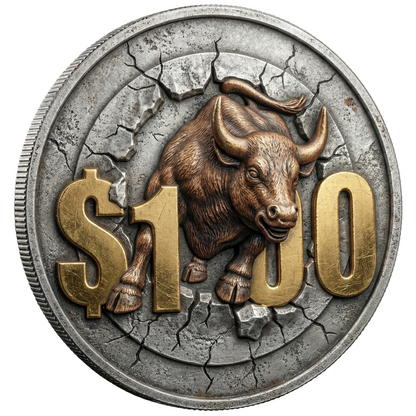In Stock! 2026 Silver Breaks $100 Bull Market 5 oz Copper Medal