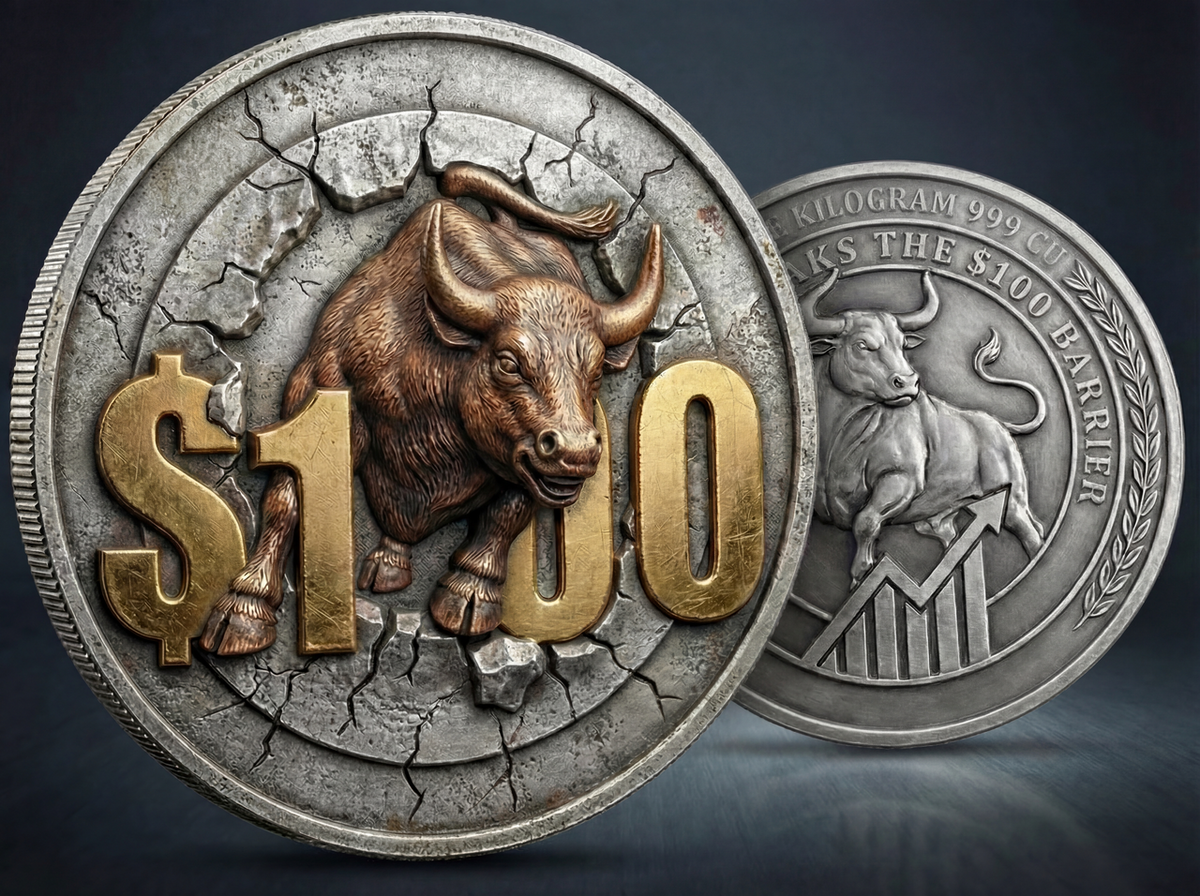 In Stock! 2026 Silver Breaks $100 Bull Market 1 Kilo Copper