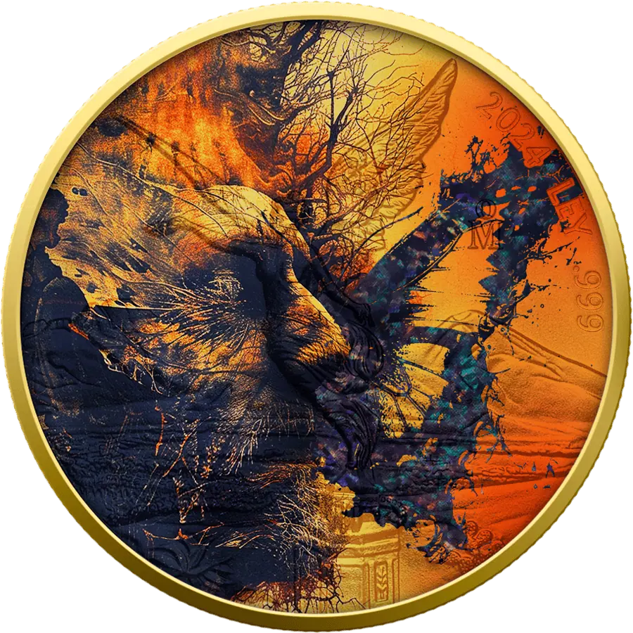 In Stock! 2024 Mexico Libertad Unseen Forces Butterfly Effect 1 oz Silver Hologram Coin .999