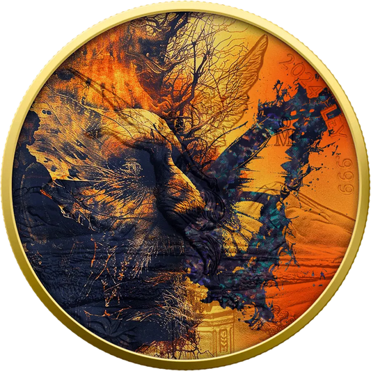 In Stock! 2024 Mexico Libertad Unseen Forces Butterfly Effect 1 oz Silver Hologram Coin .999