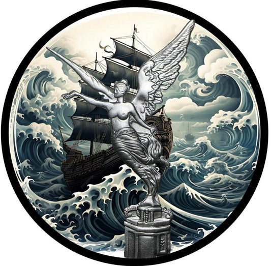 In Stock! 2024 Mexico Libertad Stormy Tides 1 oz Colorized Silver Art Coin (100 Mintage)