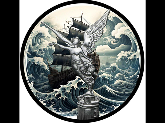 In Stock! 2024 Mexico Libertad Stormy Tides 1 oz Colorized Silver Art Coin (100 Mintage)