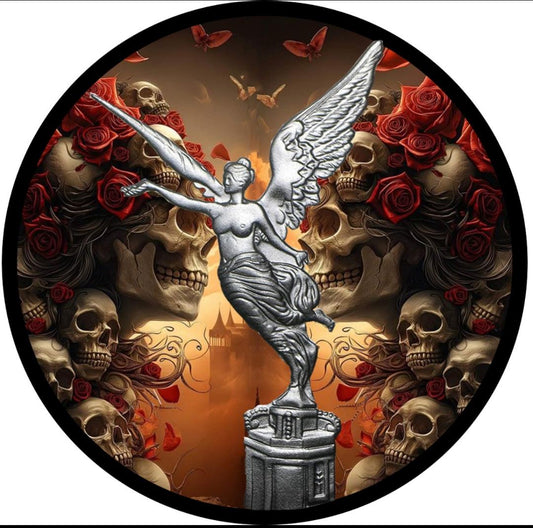 In Stock! 2024 Mexico Libertad Skulls in Roses 1 oz Colorized Silver Art Coin (100 Mintage)