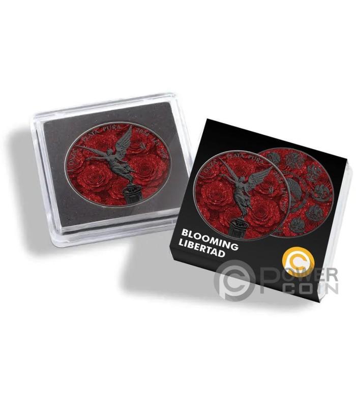 In Stock! BLOOMING LIBERTAD Diamond Dust 1 Oz Silver Coin Mexico 2024 in Quadrum w/COA (100 Mintage)