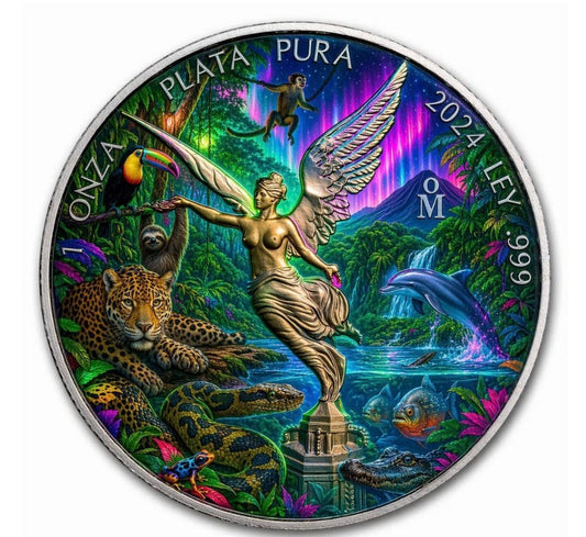 In Stock! 2024 Mexico Libertad 1 oz Silver Mystical Amazon Rainforest Coin