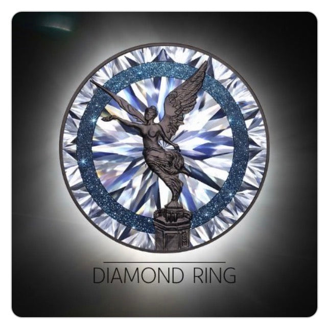 In Stock! 2024 Mexico Libertad Diamond Ring Edition 1 oz Silver Coin