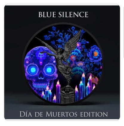 In Stock! 2024 Mexico Libertad Rhodium Dia De Los Muertos "Blue Silence" Colorized 1oz .999 Silver Coin