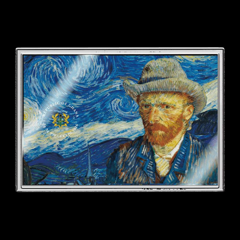 In Stock! 2026 Ghana Starry Night by Vincent Van Gogh 5g Silver Foil