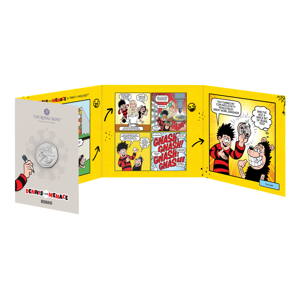 2026 Great Britain Dennis the Menace 75th Anniversary  8g CN Coin in Card