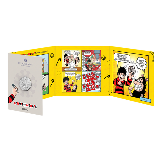 2026 Great Britain Dennis the Menace 75th Anniversary  8g CN Coin in Card