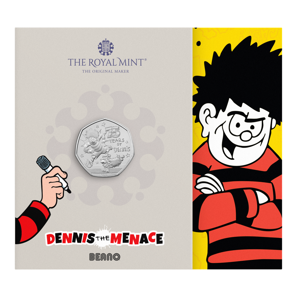 2026 Great Britain Dennis the Menace 75th Anniversary  8g CN Coin in Card