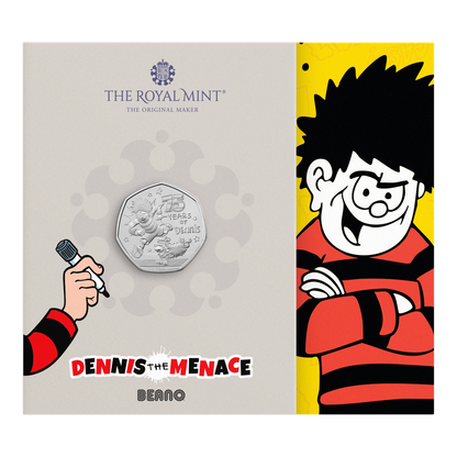2026 Great Britain Dennis the Menace 75th Anniversary  8g CN Coin in Card