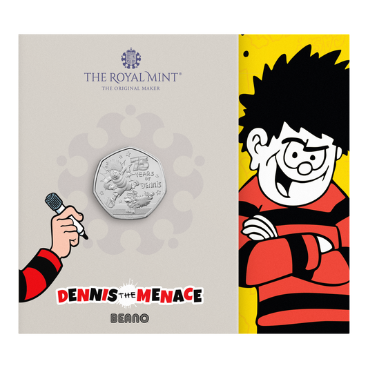 2026 Great Britain Dennis the Menace 75th Anniversary  8g CN Coin in Card