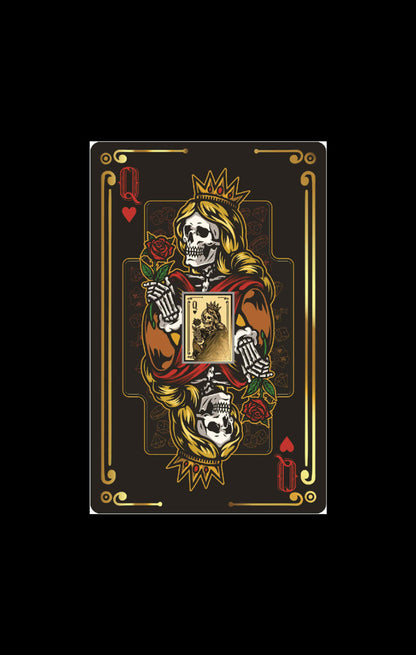 In Stock! 2025 Gabon Playing Cards Queen of Hearts 1/1000 oz Gold in Card (5,000 Mintage)