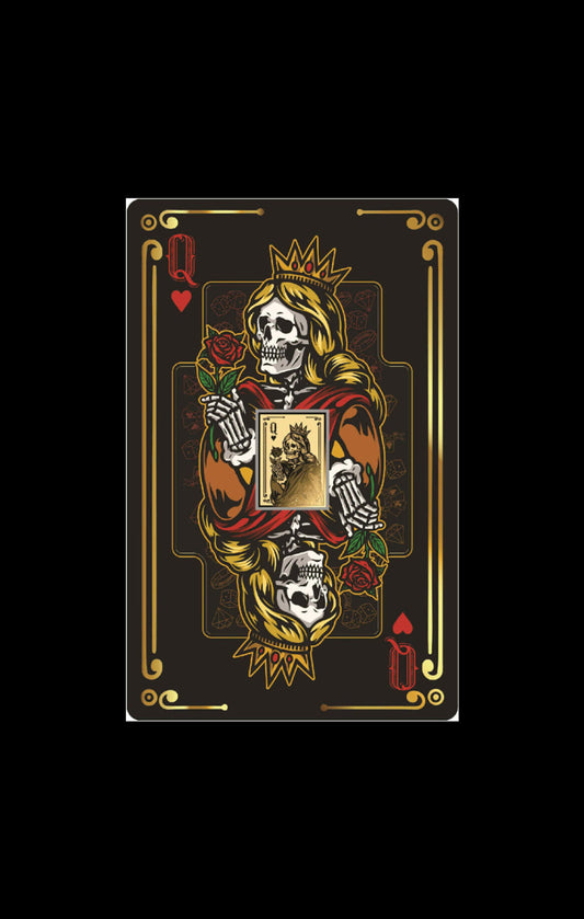 In Stock! 2025 Gabon Playing Cards Queen of Hearts 1/1000 oz Gold in Card (5,000 Mintage)
