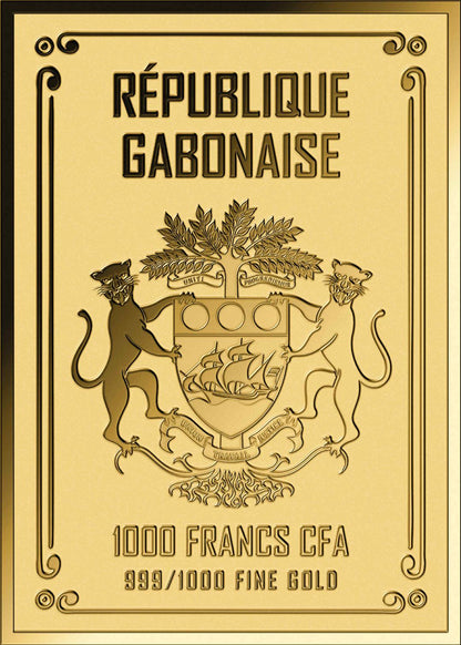 In Stock! 2025 Gabon Playing Cards Queen of Hearts 1/1000 oz Gold in Card (5,000 Mintage)