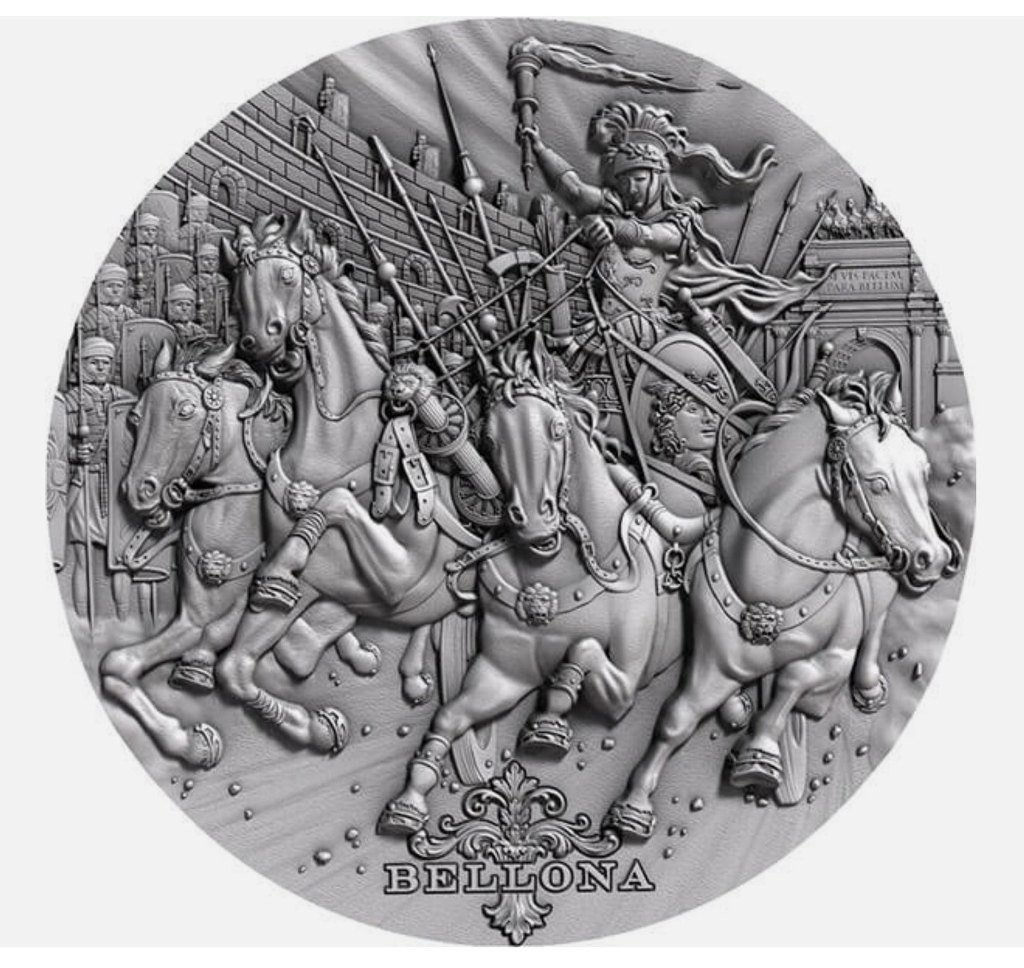 In Stock! 2018 Niue Bellona Roman Gods 2 oz Antique finish Silver Coin