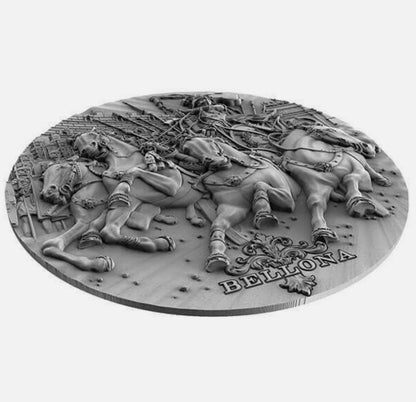 In Stock! 2018 Niue Bellona Roman Gods 2 oz Antique finish Silver Coin