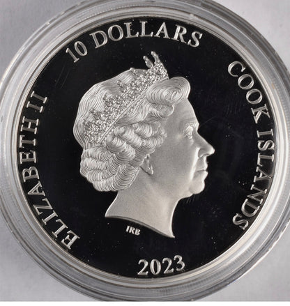 HALF DOME Mountains 2 Oz Silver Coin 10$ Cook Islands 2023