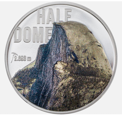 HALF DOME Mountains 2 Oz Silver Coin 10$ Cook Islands 2023