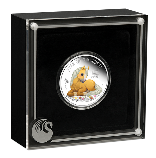 In Stock! 2026 Tuvalu Baby Horse Colorized Proof 1/2 oz Silver Coin