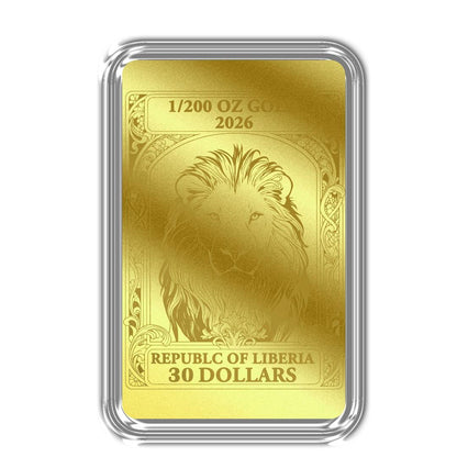 In Stock! 2026 Liberia The Savanna’s Heart 1/200 oz .9999 Gold Coin in Card