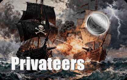 Deal of the Day! In Stock! 2026 Liberia Privateers vs Pirates 1/1000 oz .999 Platinum Coin in Card