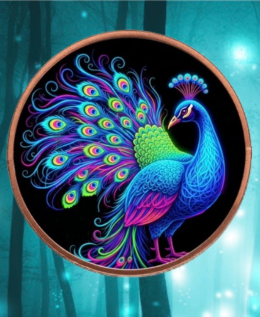 In Stock! 5oz Mystic Night Peacock Colorized Copper in Capsule (5,000 Mintage)