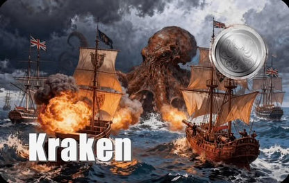 In Stock! Double weight! 2026 Liberia Kraken 1/500 oz .999 Platinum Coin in Card