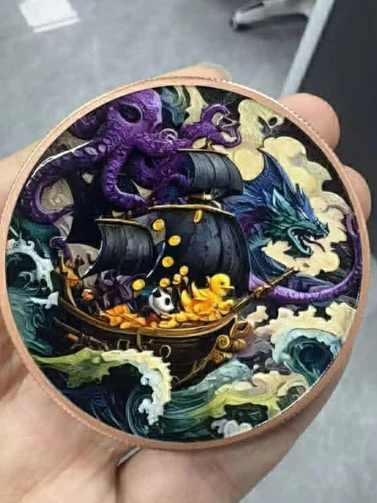 Stackin & Quackin Series #1: Quackin's Treasure 5 oz Colorized Copper Medal